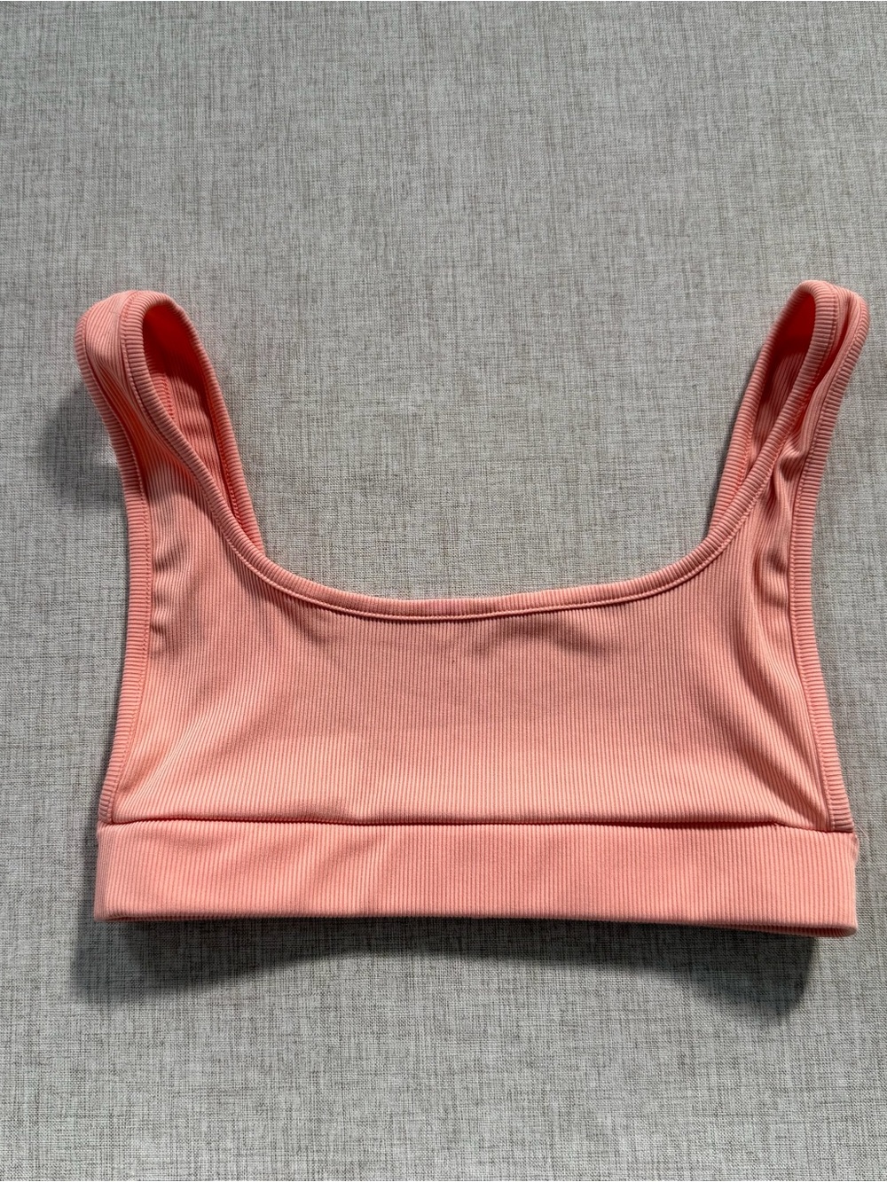 RIVIR Rib Lounge Bralette Crop Top Bra Pink Size Medium